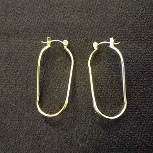Monet rectangle hoop earrings